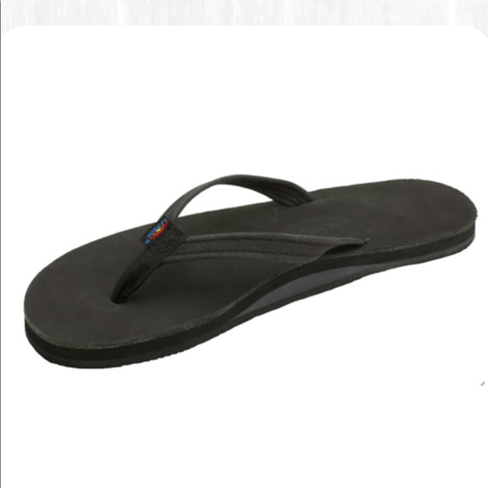 Rainbow black sandals